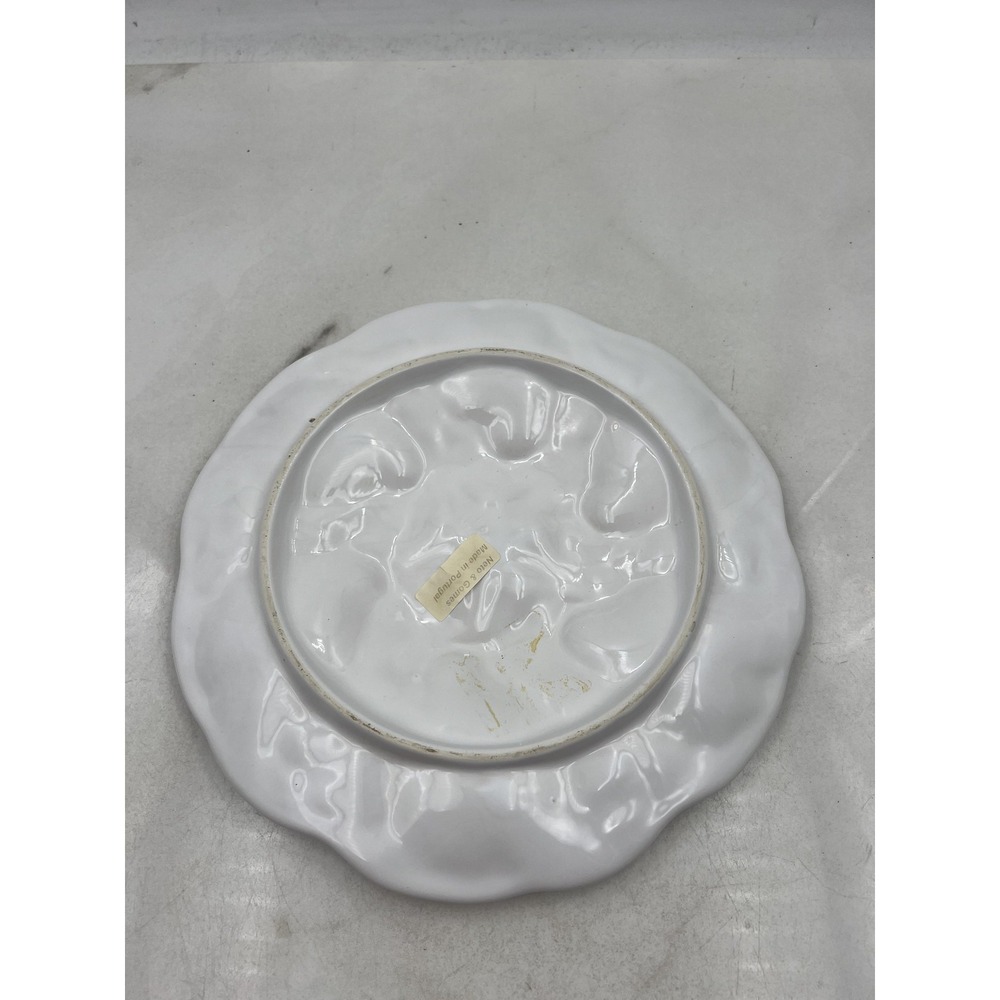 Neto & Gomes Oyster Plate White Ceramic Seafood Dish Starfish Center Portugal - Picture 7 of 11